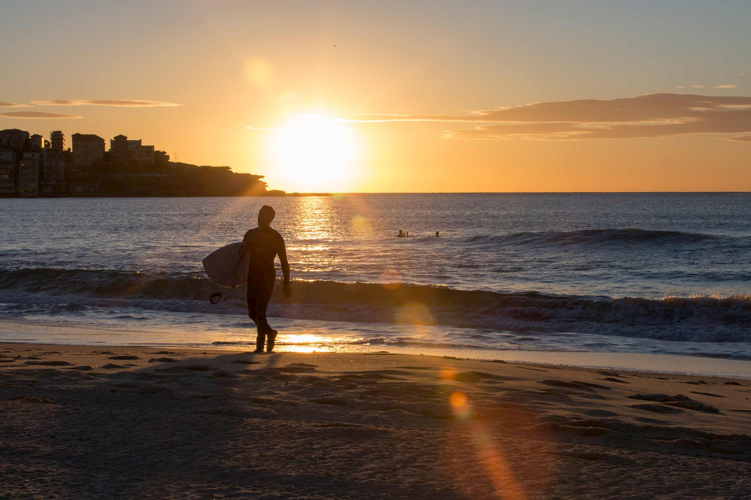 Surfer on Bondi Beach, Australia