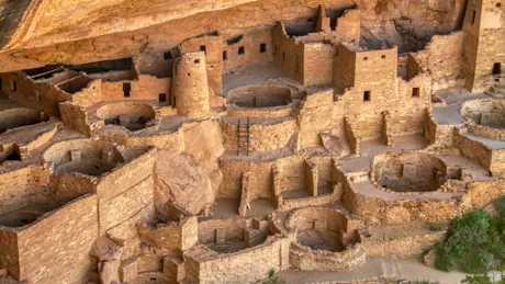 well-preserved Ancestral Puebloan cliff dwellings in Mesa Verde National Park in South West Colorado, USA
