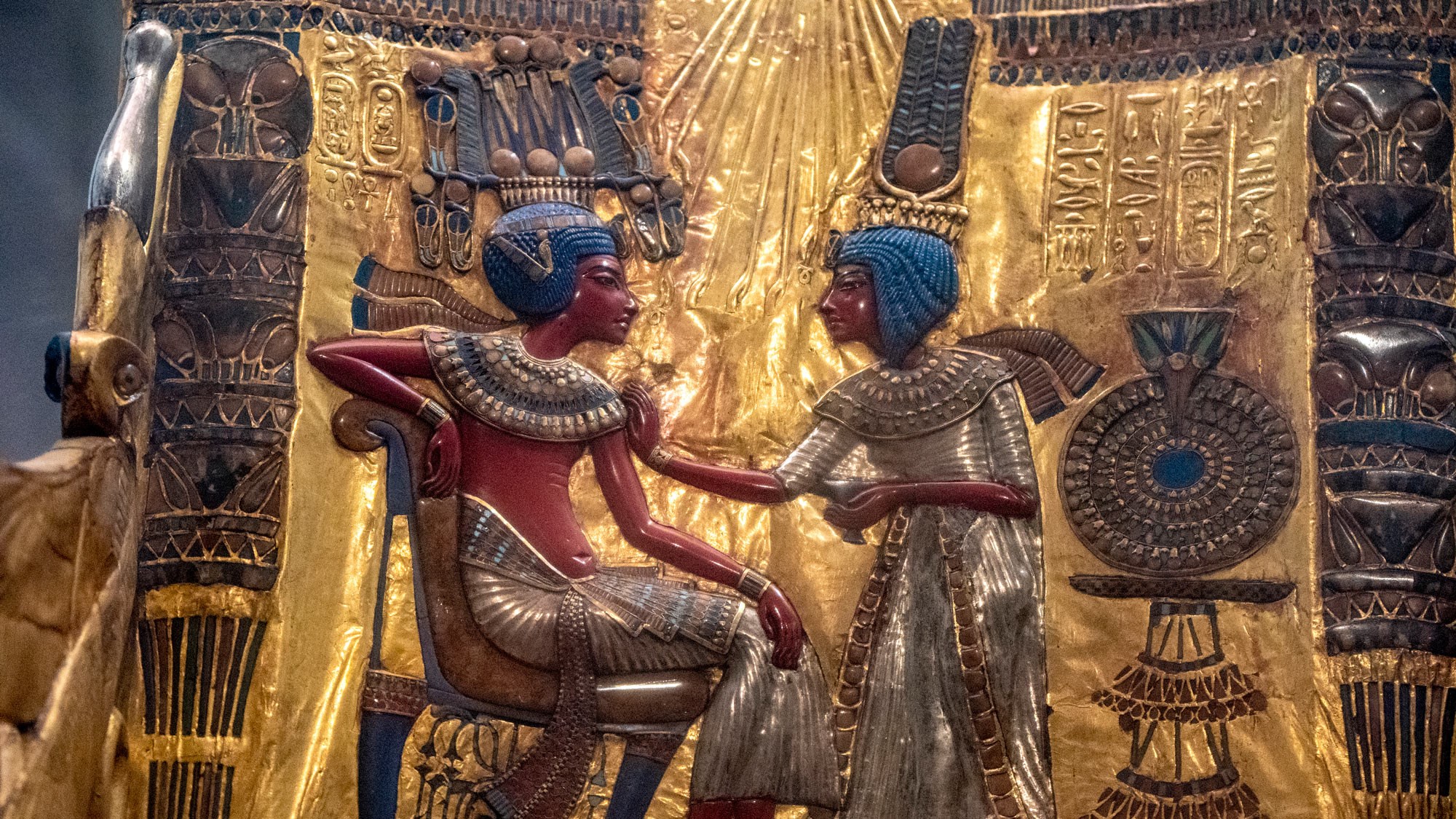 Decorative artifact showcasing Egyptian art in Aswan, Egypt