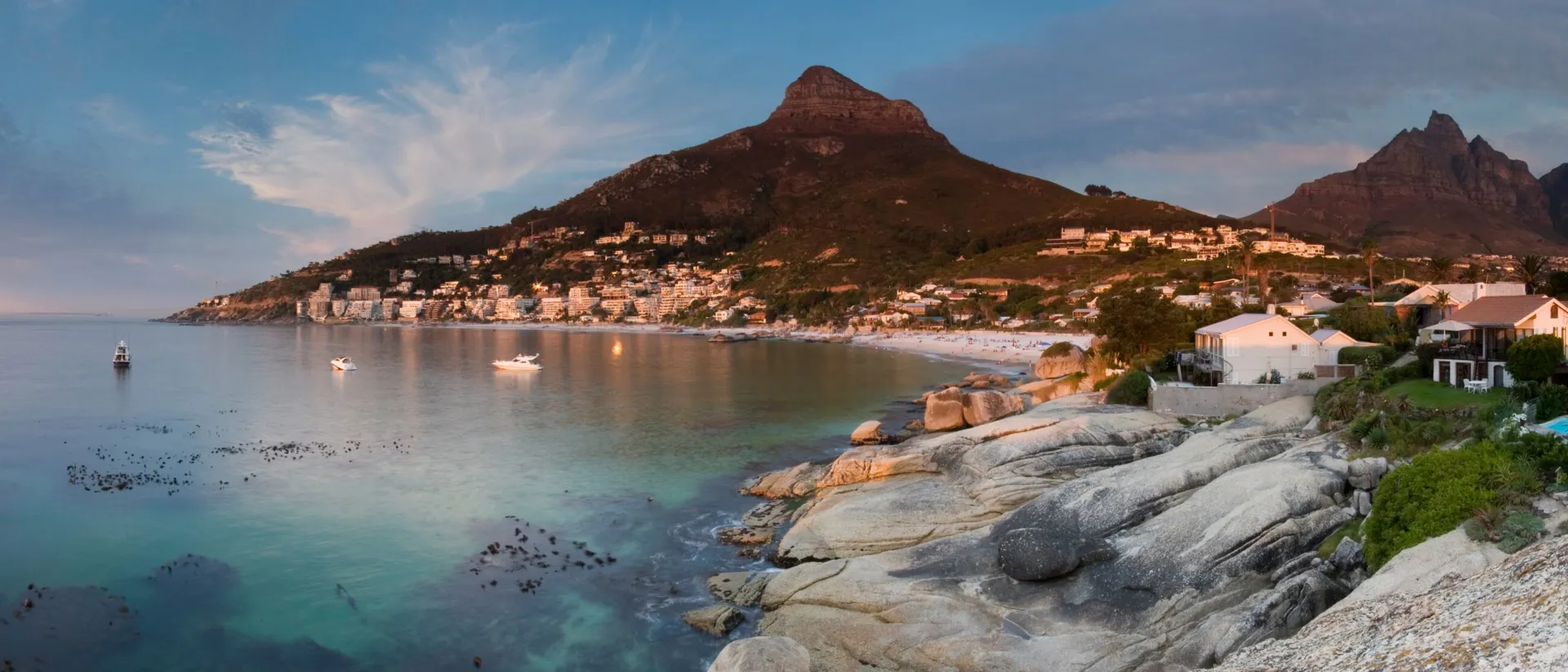 Beach town on Clifton beach, Cape Town, South Africa