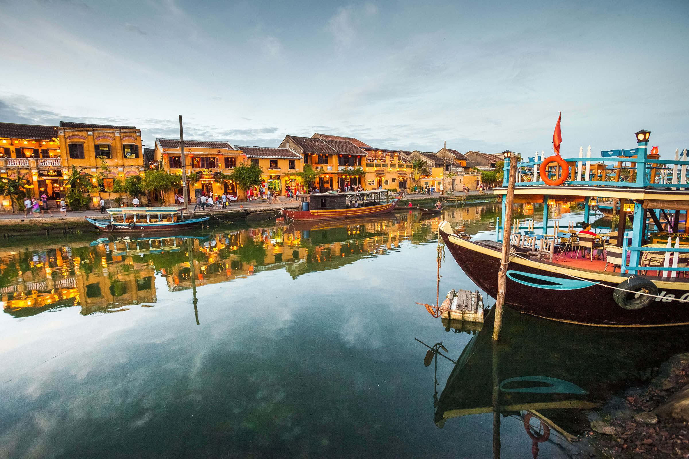 Riverfront at dusk, Hoi An, Vietnam
