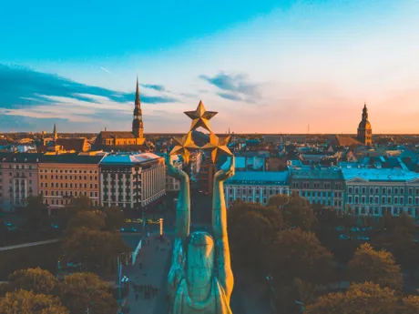 The Freedom Monument in Riga, Latvia
