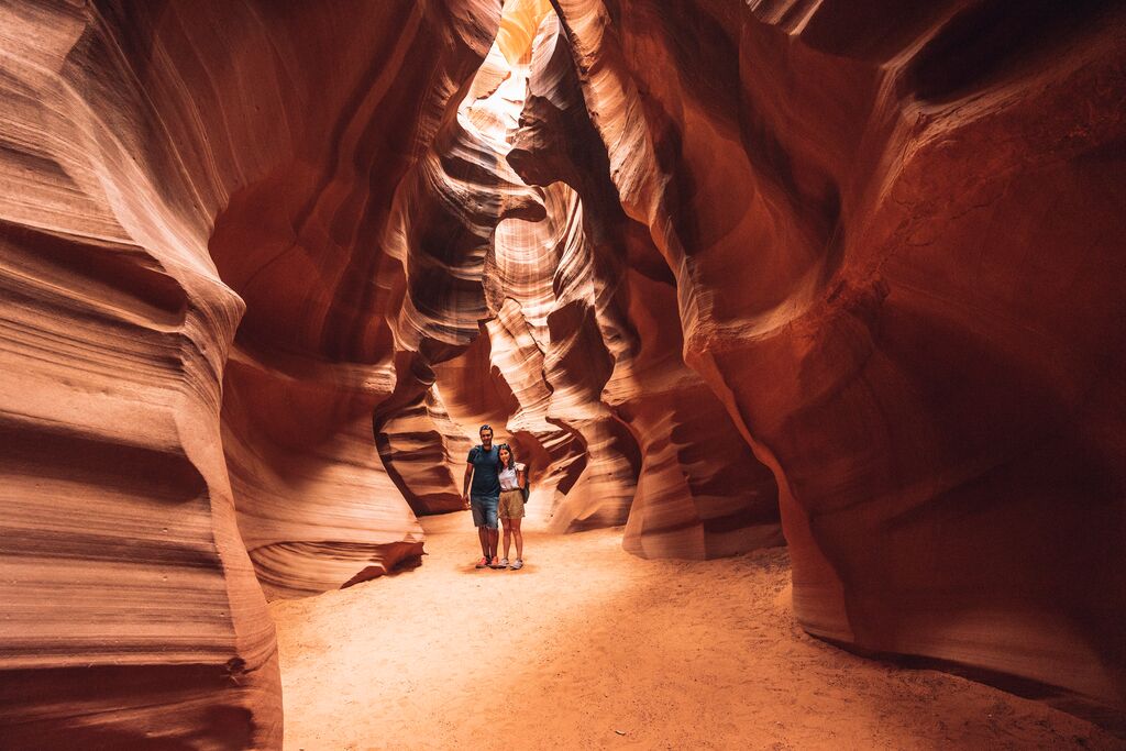 Couple Inside Antelope Canyon