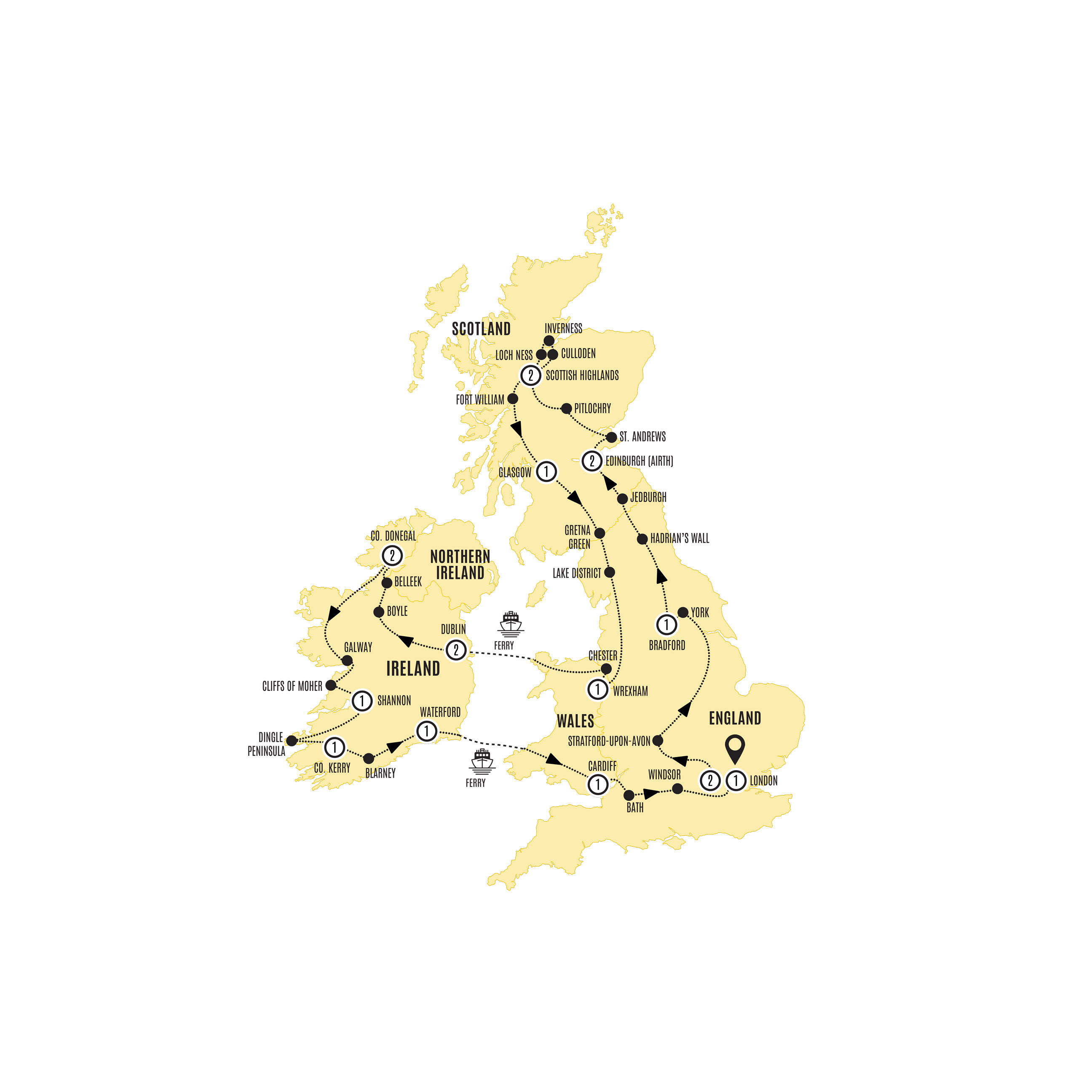 Britain & Ireland Explorer UK Budget Tour 2025 Costsaver US
