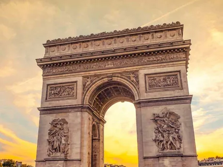 The Arc de Triomph in Paris France