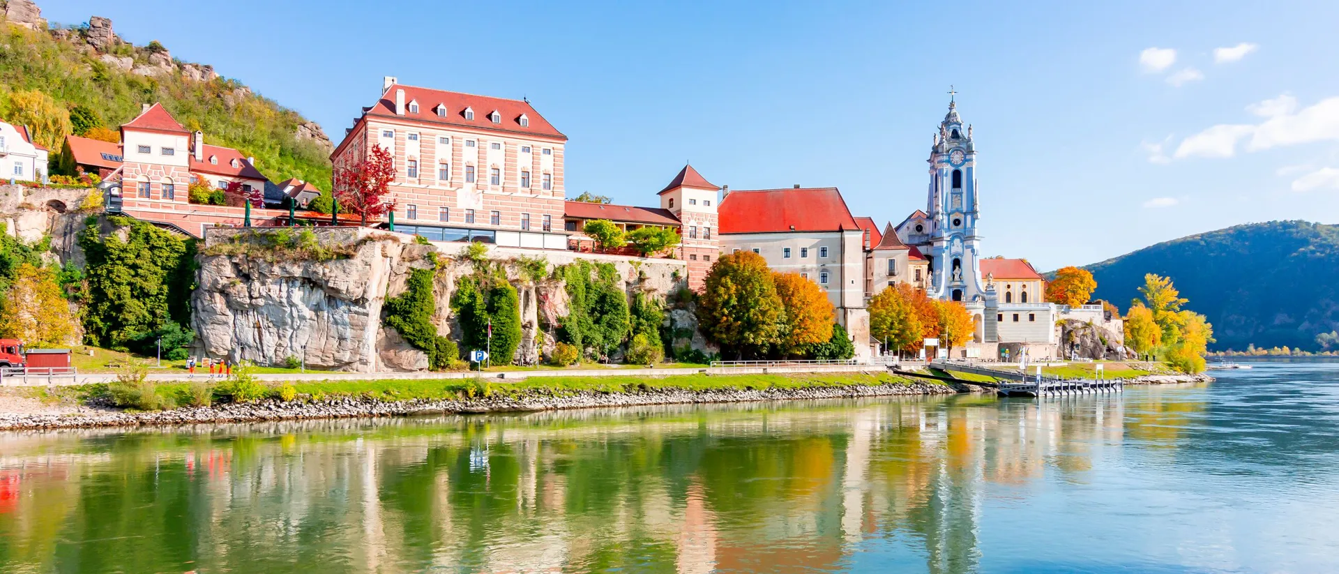 Durnstein Town In Wachau Valley In Autumn, Austria