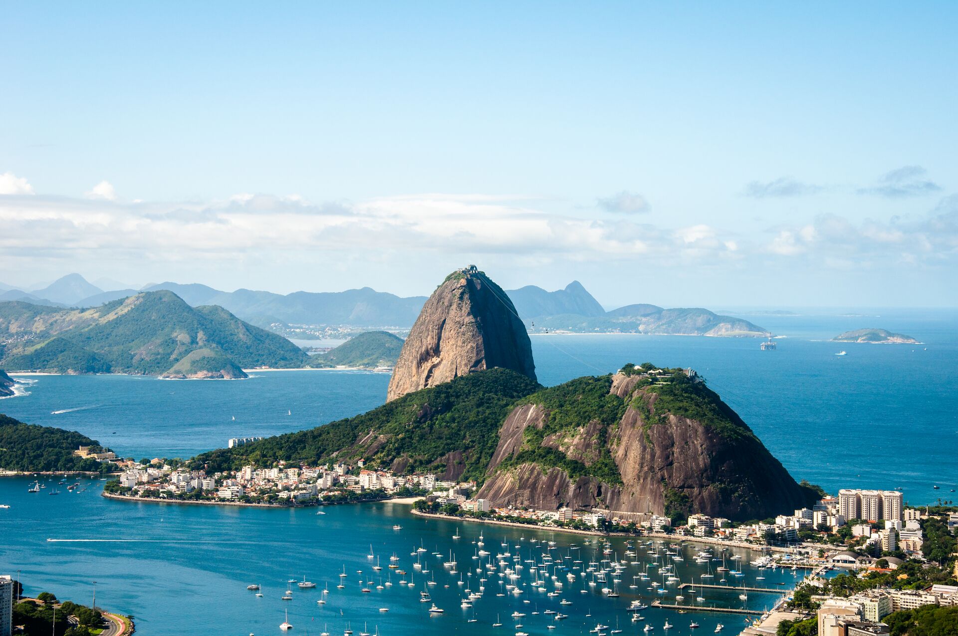 Rio De Janeiro's Guanabara Bay in Brazil, Latin America