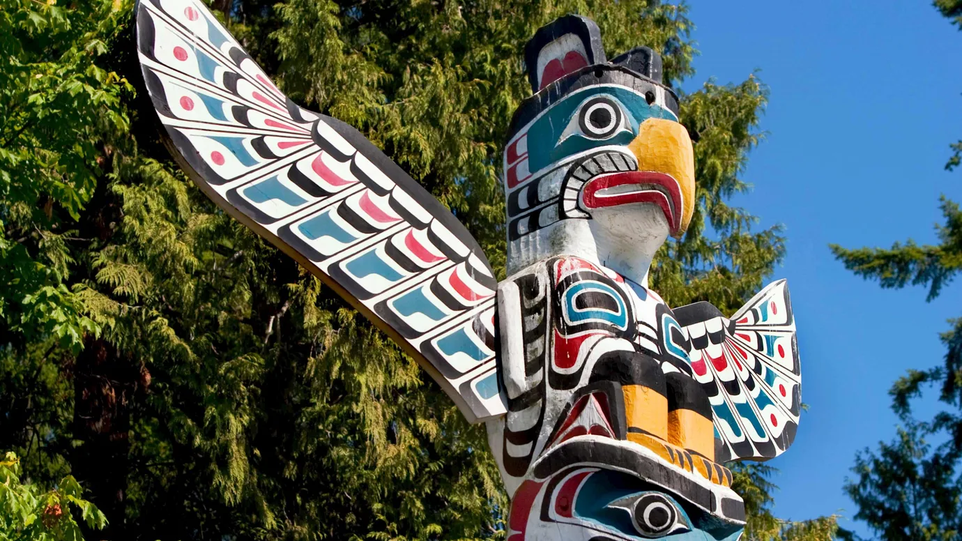 Totem Poles in Vancouver, Canada