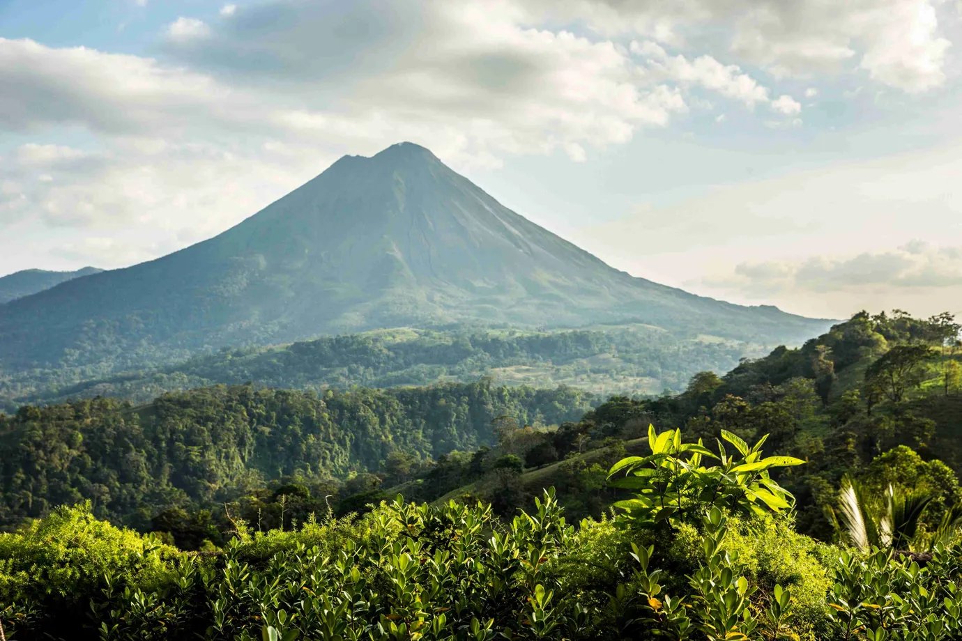 Arenal Volcano rising above the jungles of Costa Rica