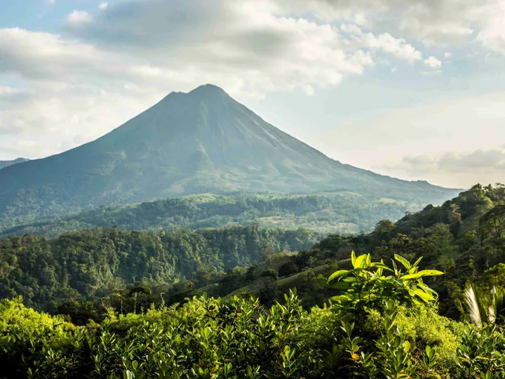Arenal Volcano rising above the jungles of Costa Rica