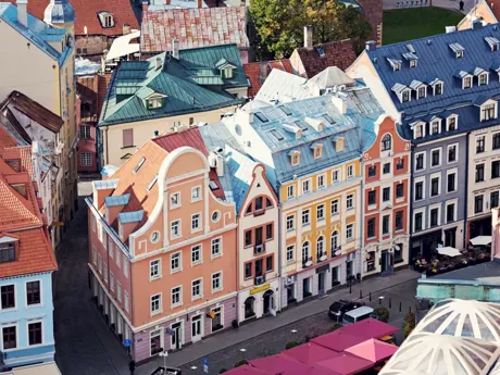 An aerial view of Riga, Latvia