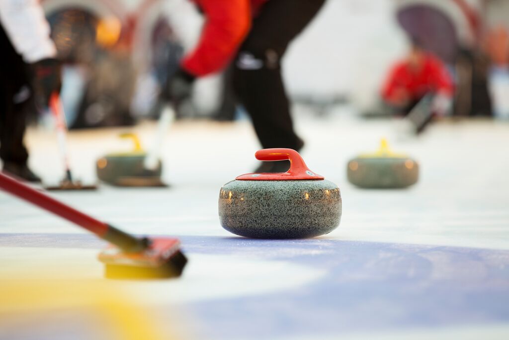 Travellers Playing Curling, Canada
