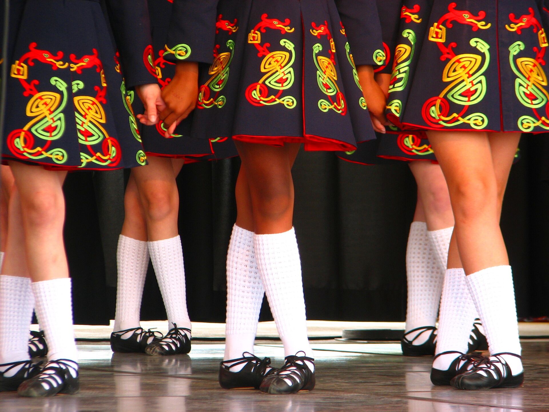 Irish Dancers in Traditional Clothes