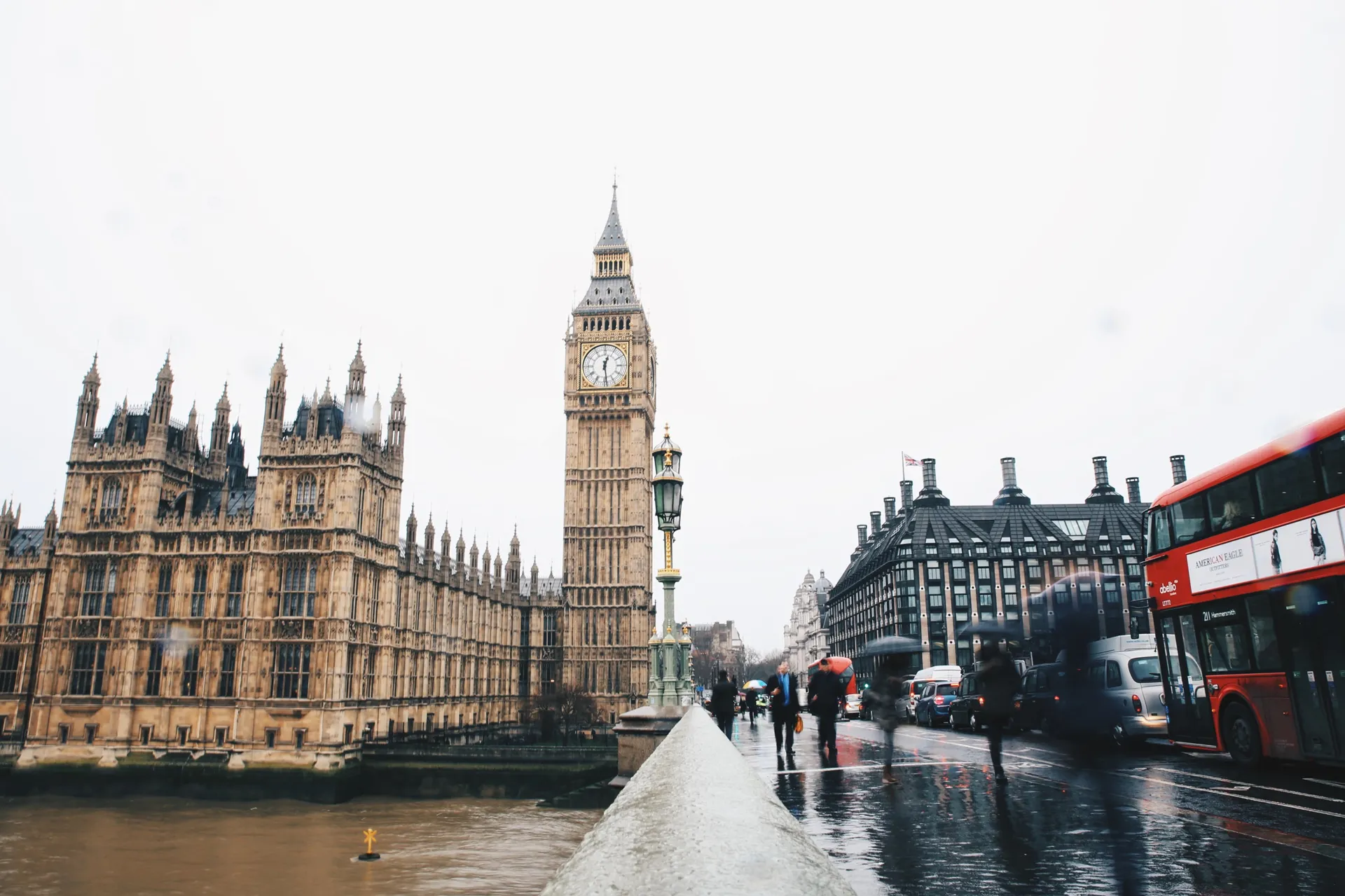 View of the Palace Of Westminster and the Big Ben in England