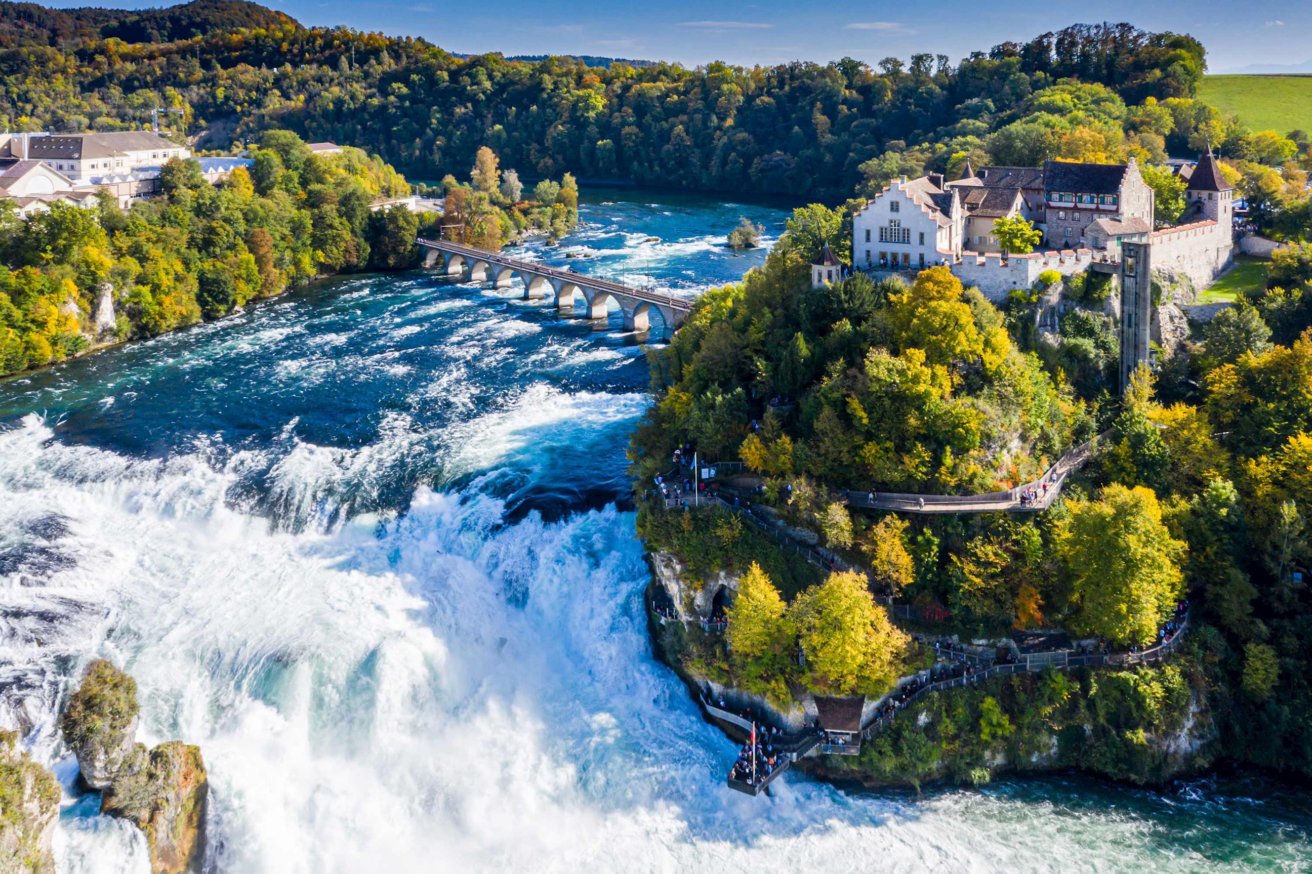 Rhine Falls in Schaffhausen, Switzerland