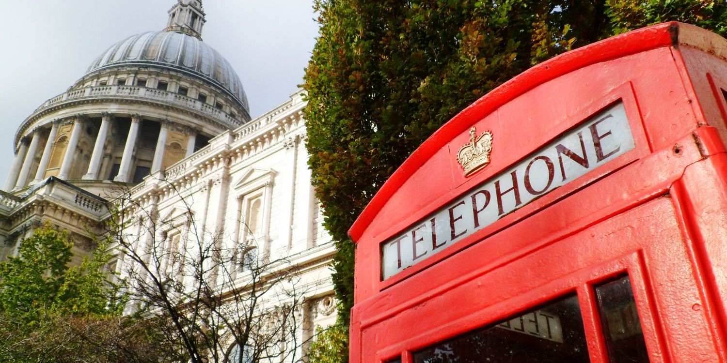 Telephone Booth Against St Paul Cathedral