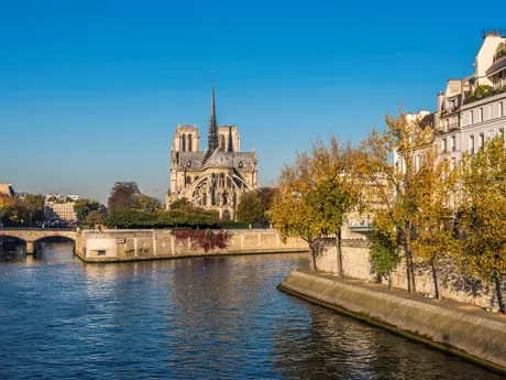 A view of the Notre Dame in Paris France